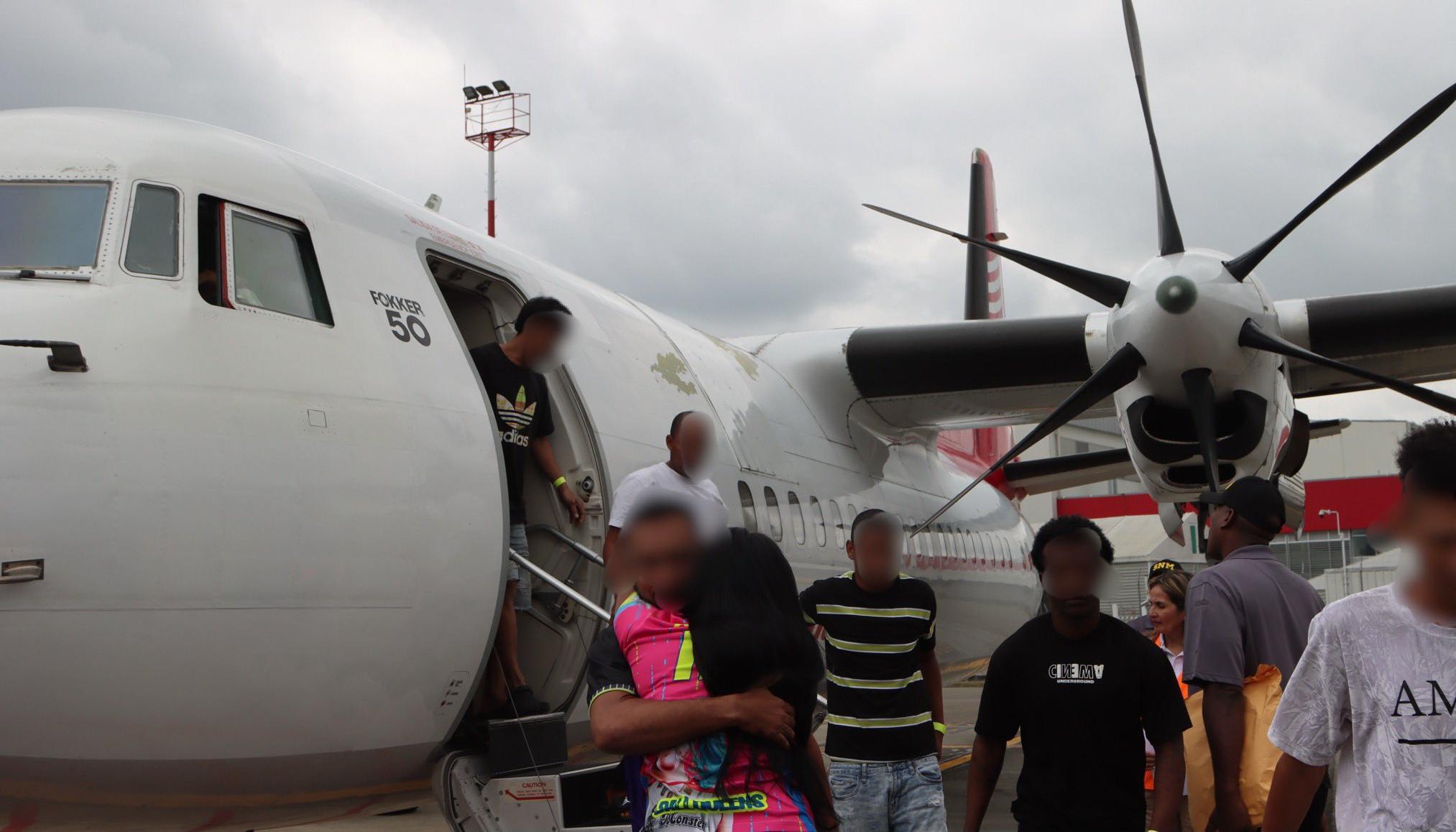 Migrantes deportados en su regreso al país.