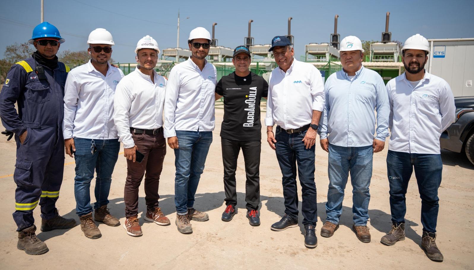 El Alcalde Alejandro Char en la supervisión de la planta.