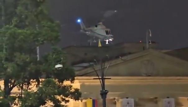 Sobrevuelo en la Casa de Nariño.