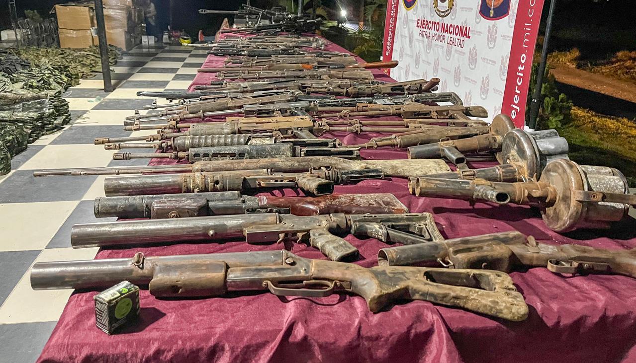 Las armas incautadas.