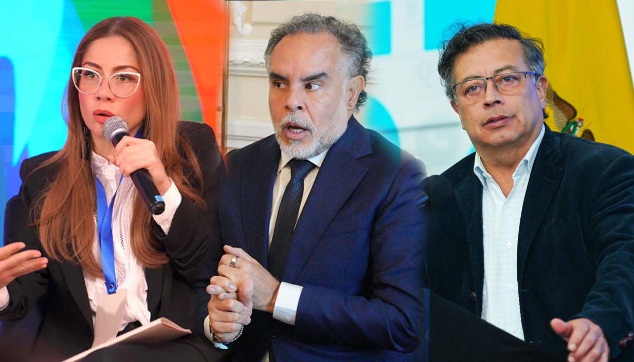 Cathy Juvinao, Armando Benedetti y Gustavo Petro.