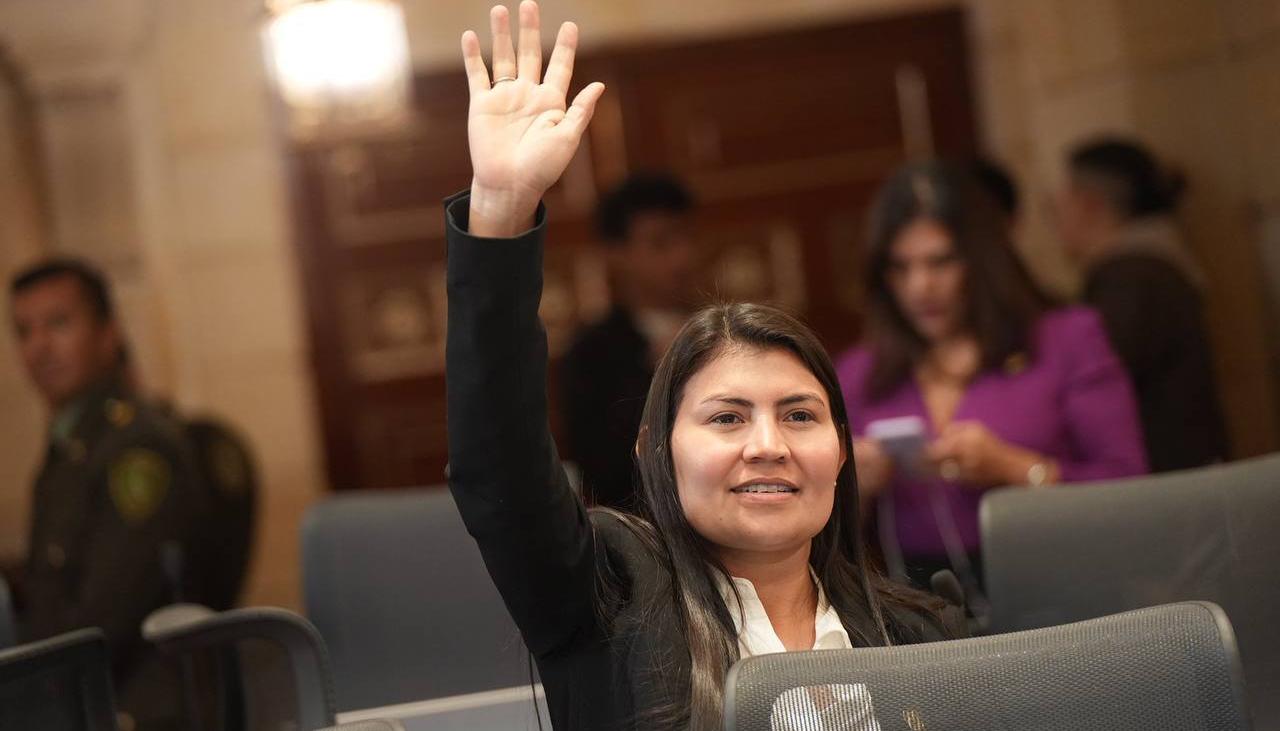 La representante Karen Manrique.