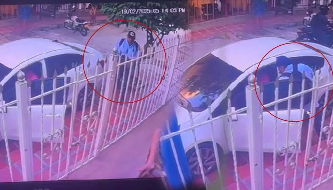 Momento en que ocurrió el atraco y crimen del fiscal. 