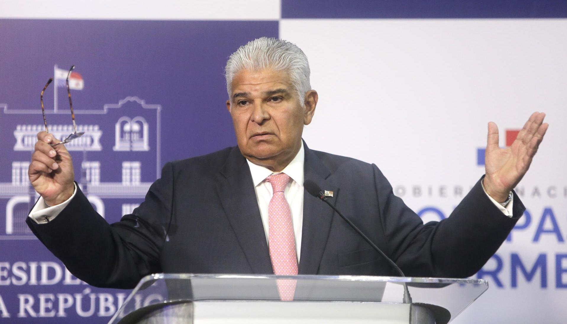 El Presidente de Panamá, José Raúl Mulino.