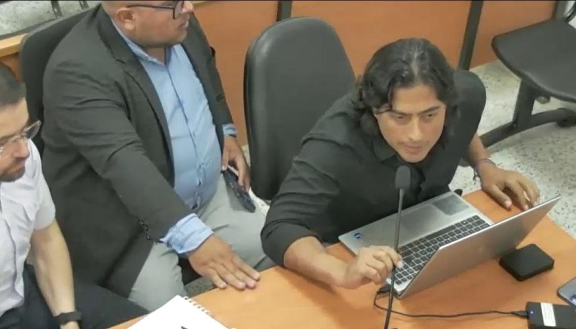 Nicolás Petro en audiencia preparatoria a juicio. 