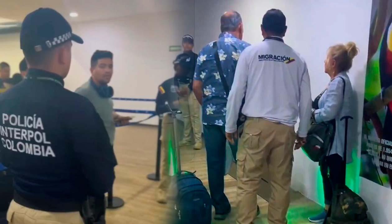 Operativos de Interpol y Migración en el aeropuerto.