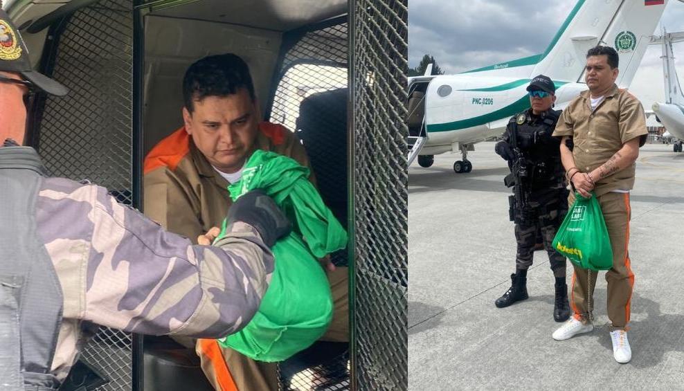 Digno Palomino cuando fue trasladado a Bogotá en abril del 2023. 