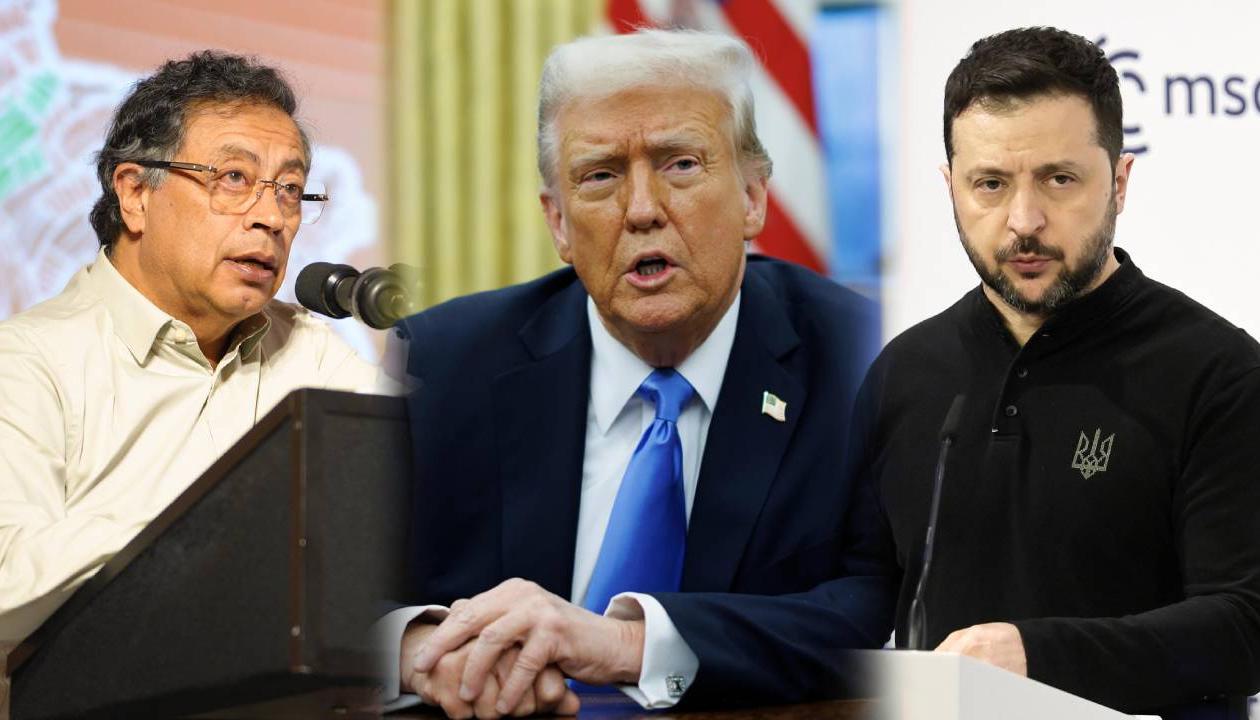 Gustavo Petro, Donald Trump y Volodímir Zelenski.