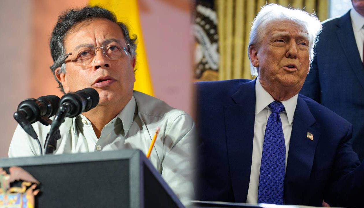 El Presidente Gustavo Petro y Donald Trump.