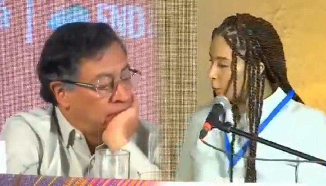 El Presidente Gustavo Petro y la Gobernadora del Chocó, Nubia Carolina Córdoba.