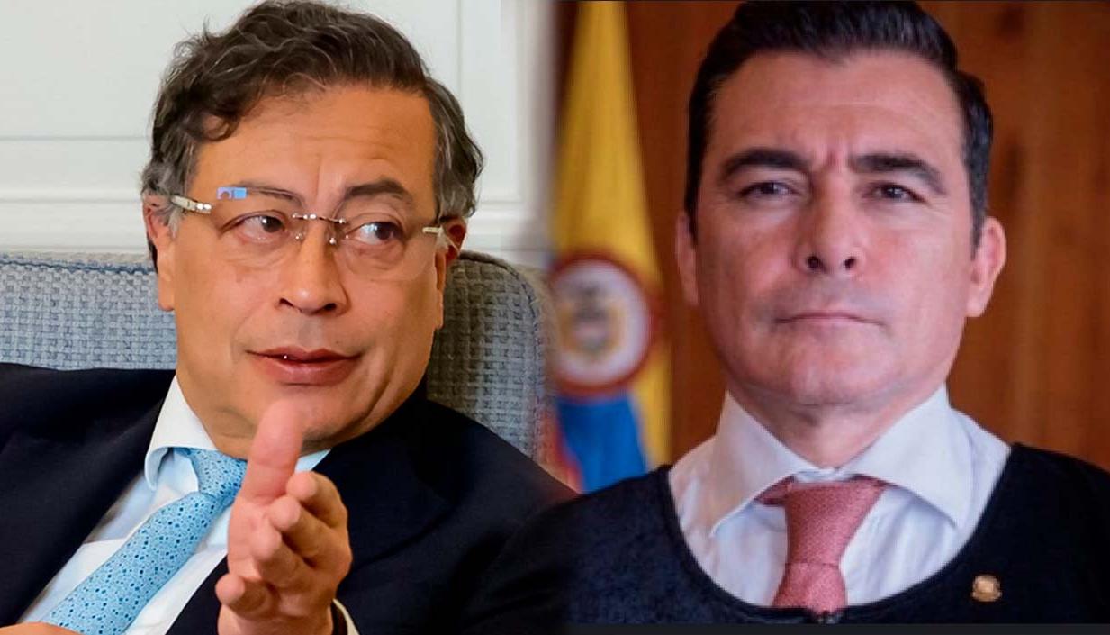 Gustavo Petro y el Magistrado César Reyes. 