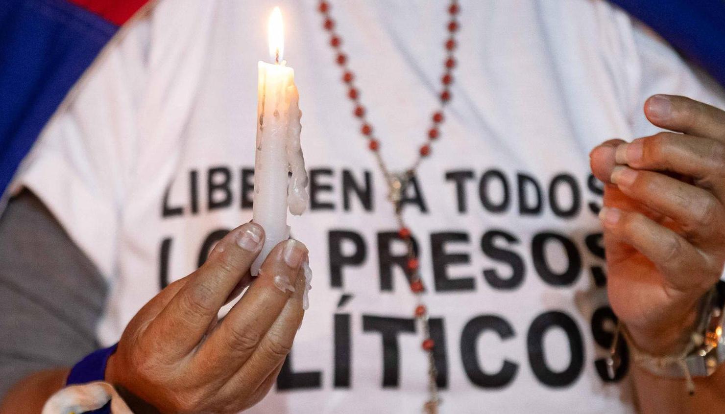 Piden libertad para los presos políticos en Venezuela.