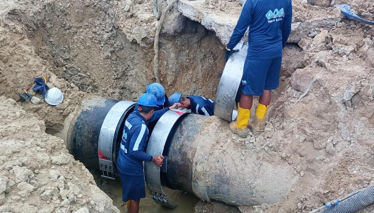 Reparación de tubería. 