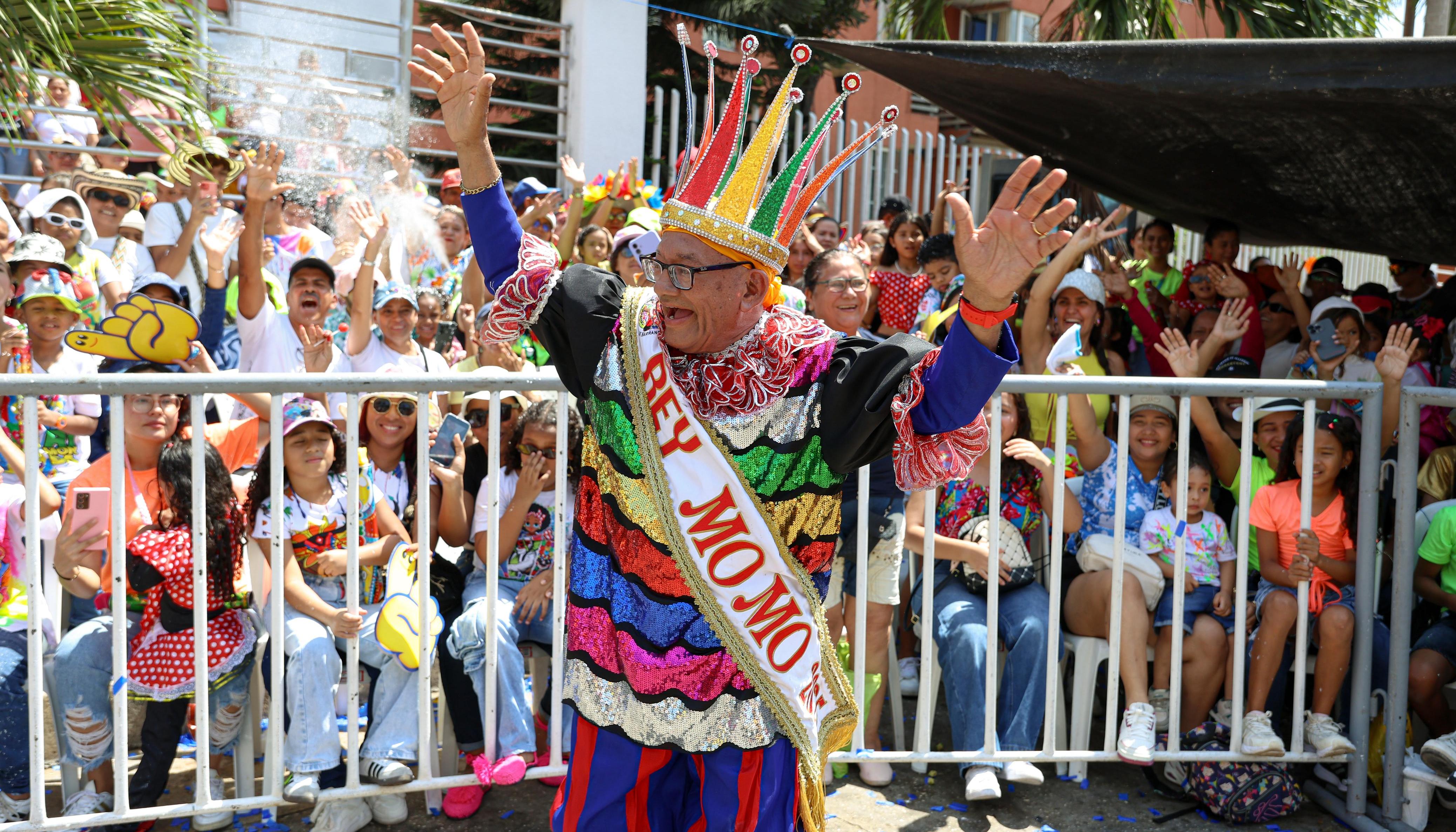 Gabriel Marriaga, el Rey Momo del Carnaval de Barranquilla 2025.