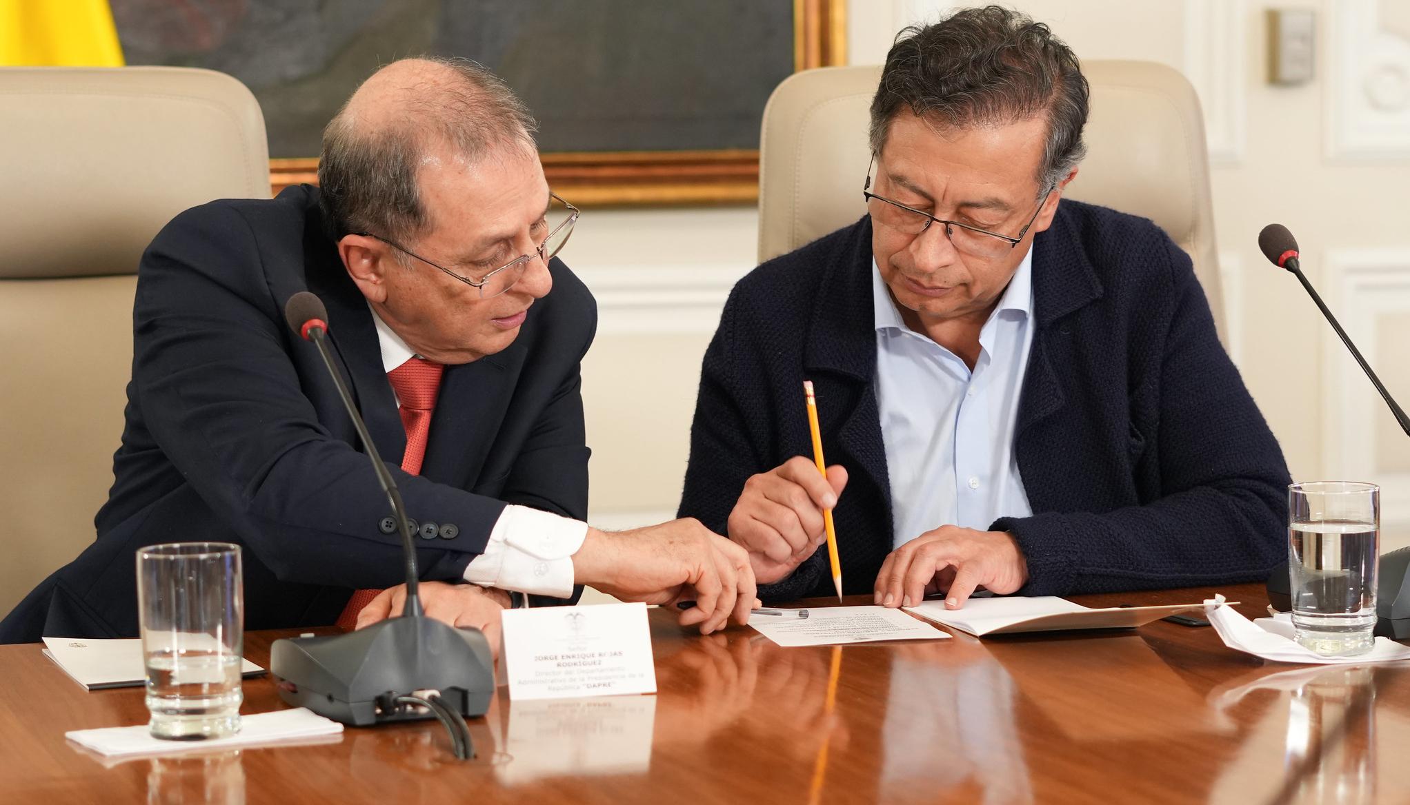 Jorge Rojas y Gustavo Petro.