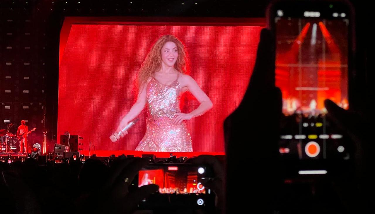 Shakira en su segundo concierto en el estadio Metropolitano. 