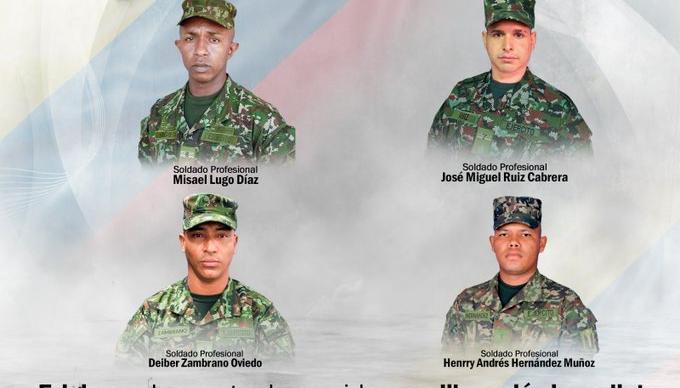 Los soldados secuestrados en las últimas horas por el ELN. 