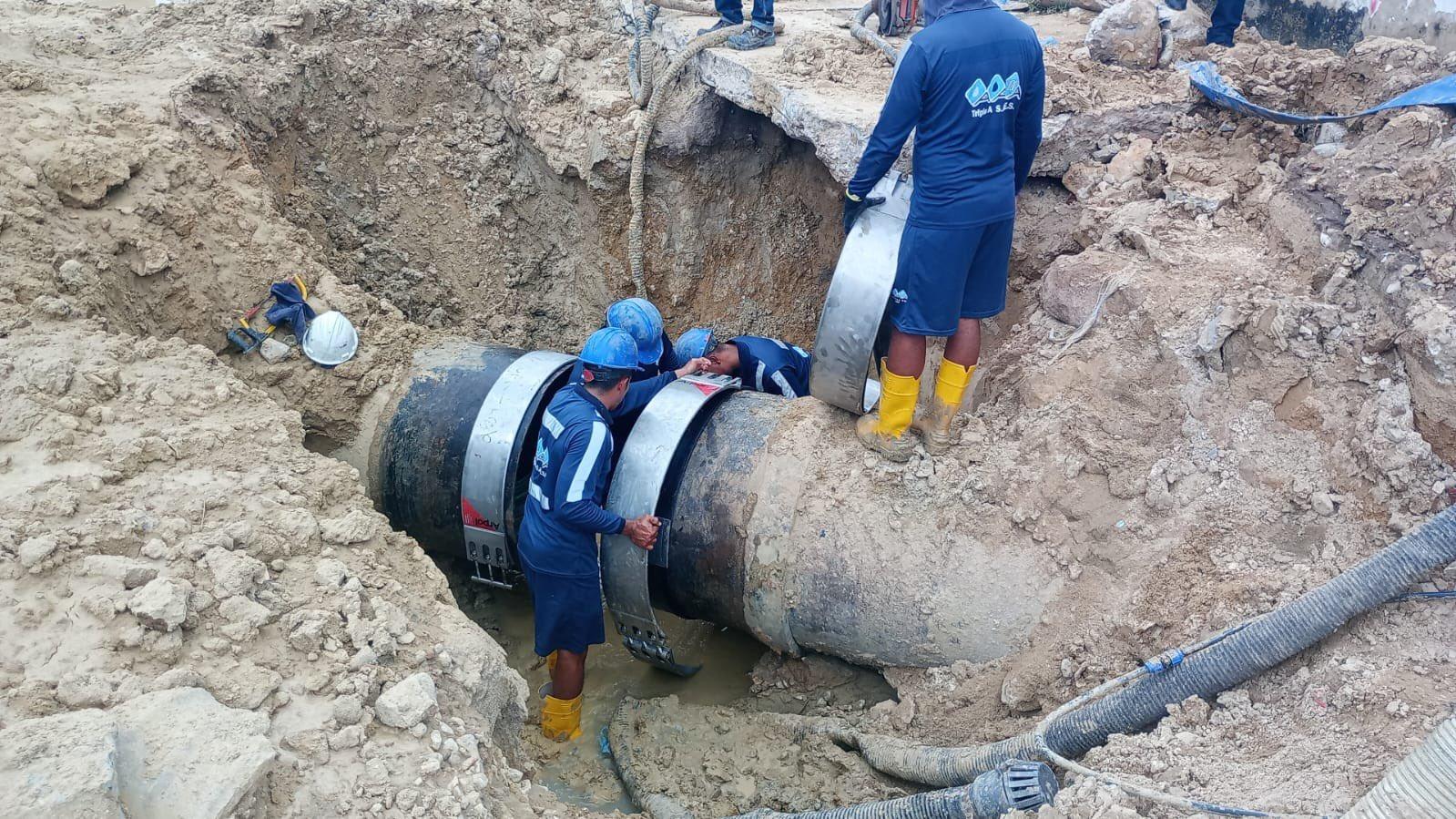 Reparación de tubería. 