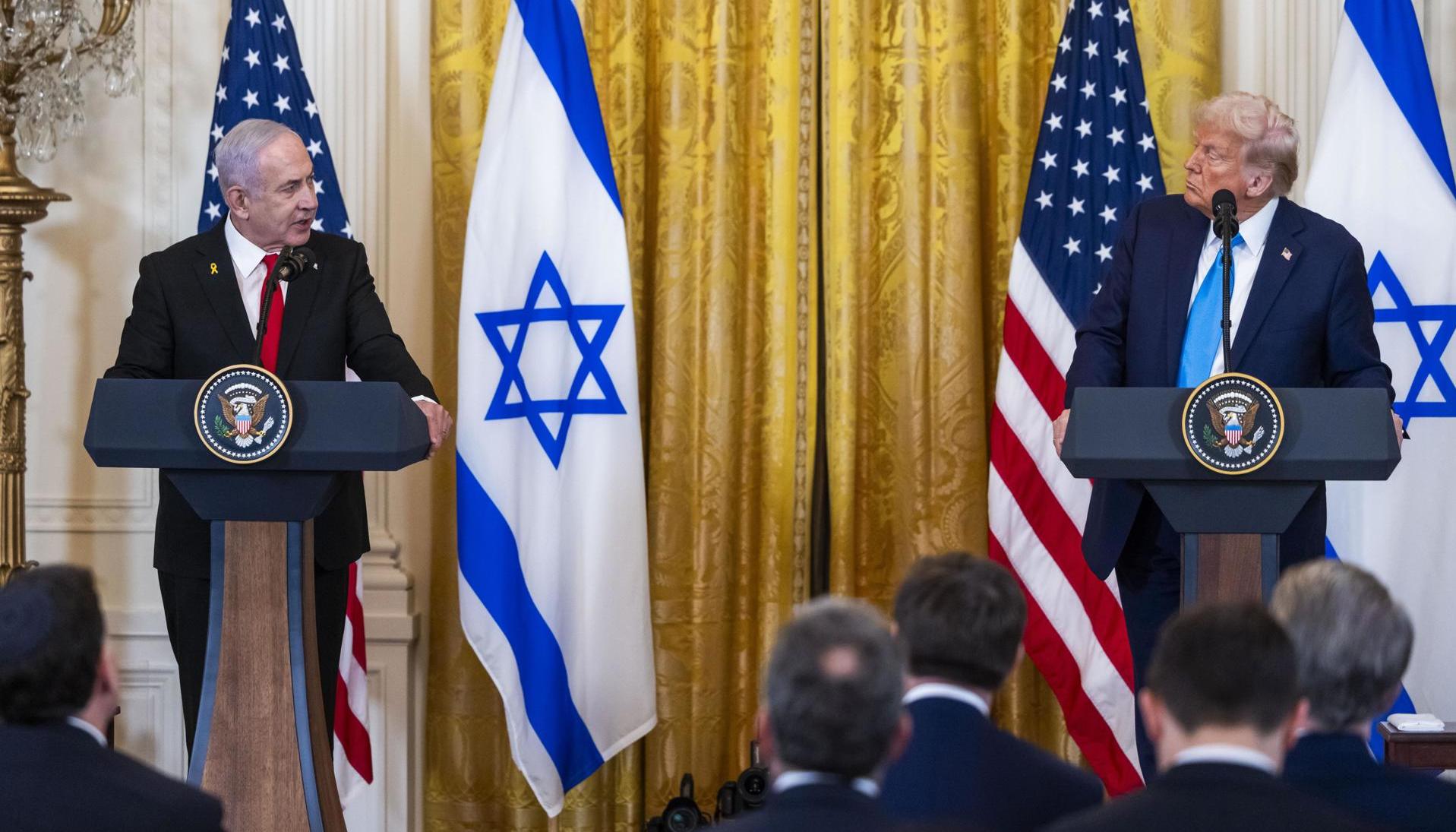 El presidente estadounidense, Donald Trump, y el primer ministro israelí, Benjamin Netanyahu.