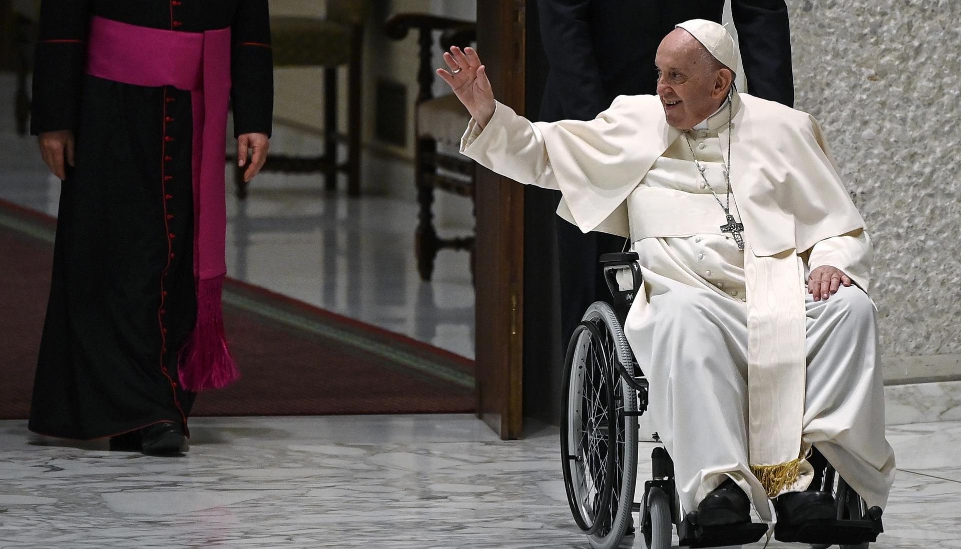El Papa Francisco tras una audiencia recientemente.