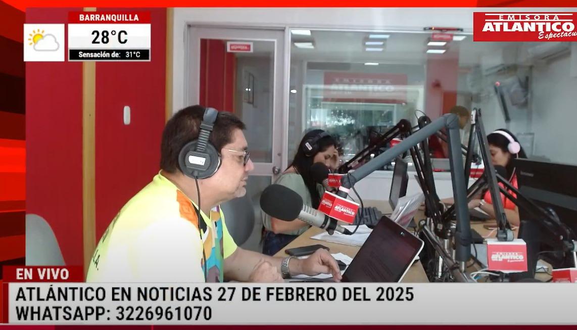 Transmisión de Atlántico en Noticias.