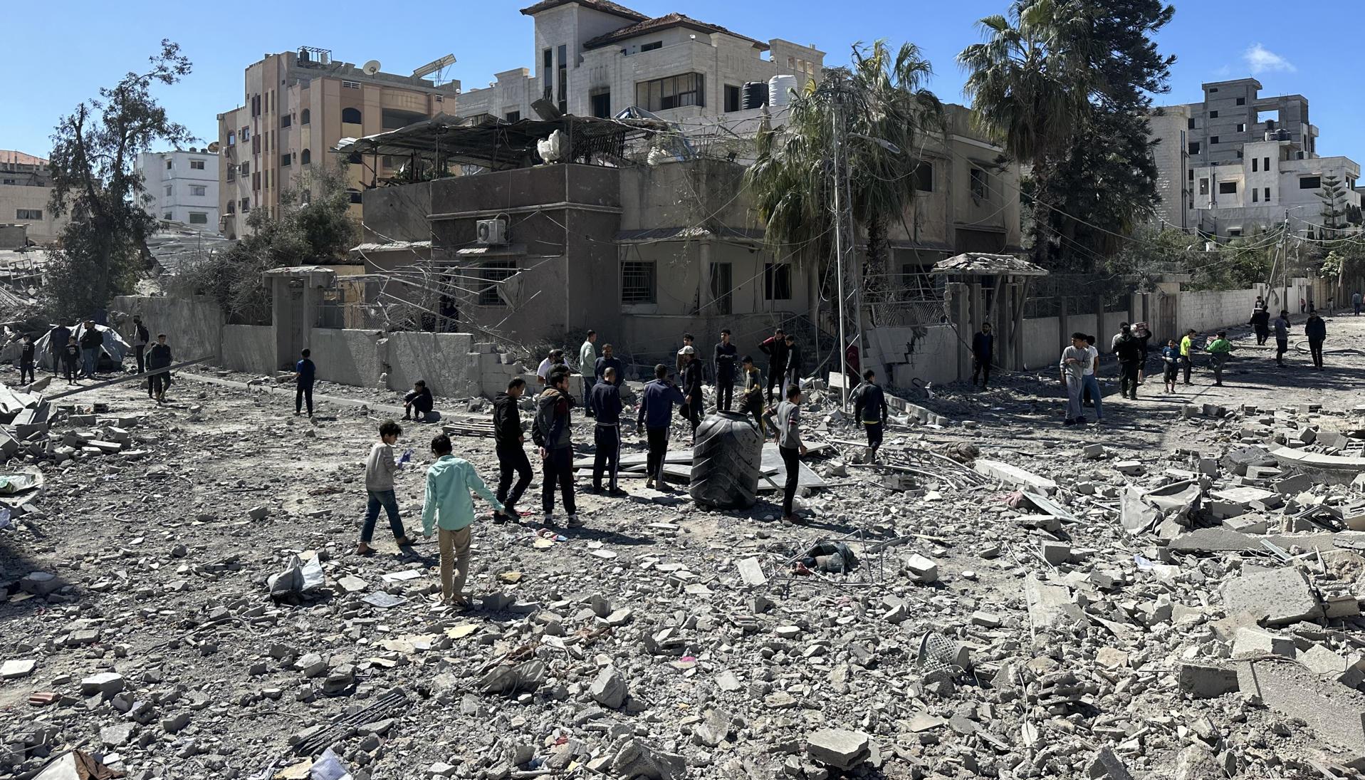 Casa bombardeada en el norte de Gaza.