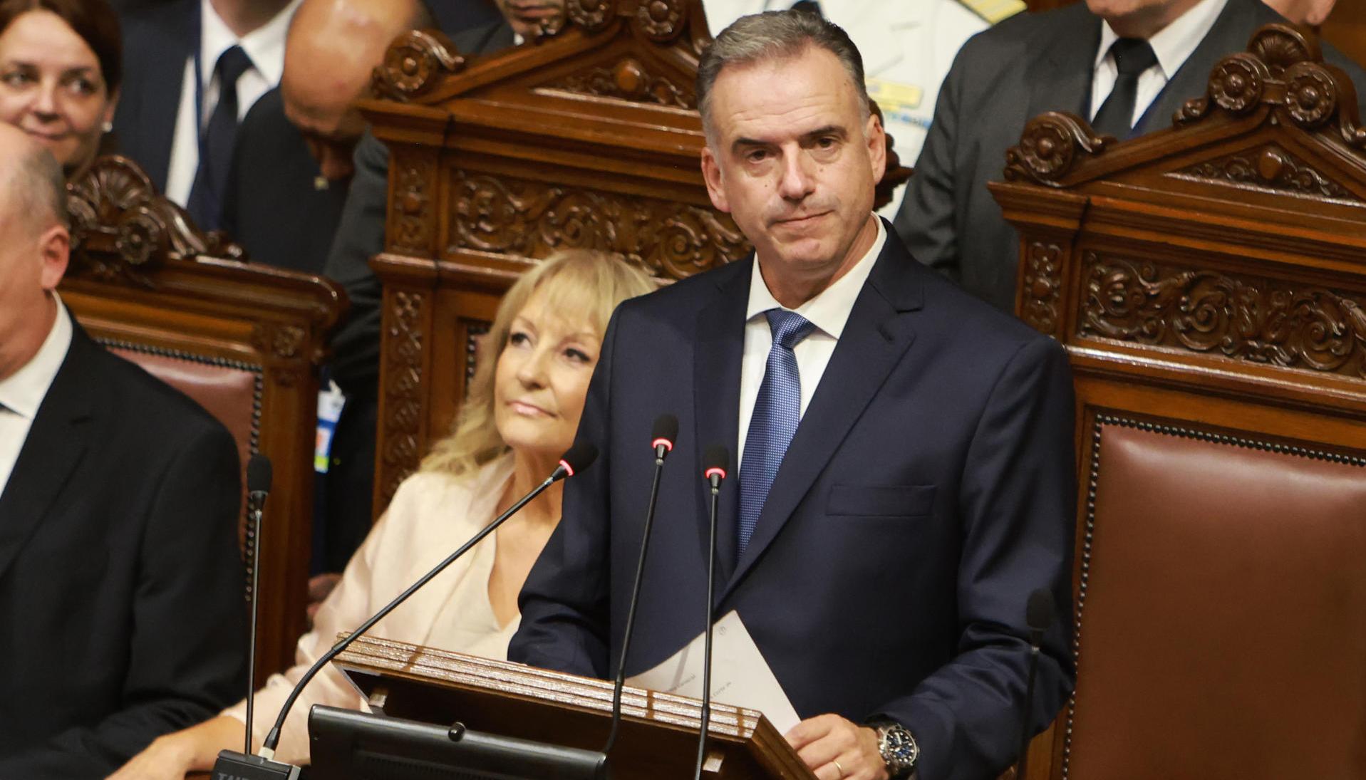 Yamandú Orsi en investidura como Presidente de Uruguay este sábado.