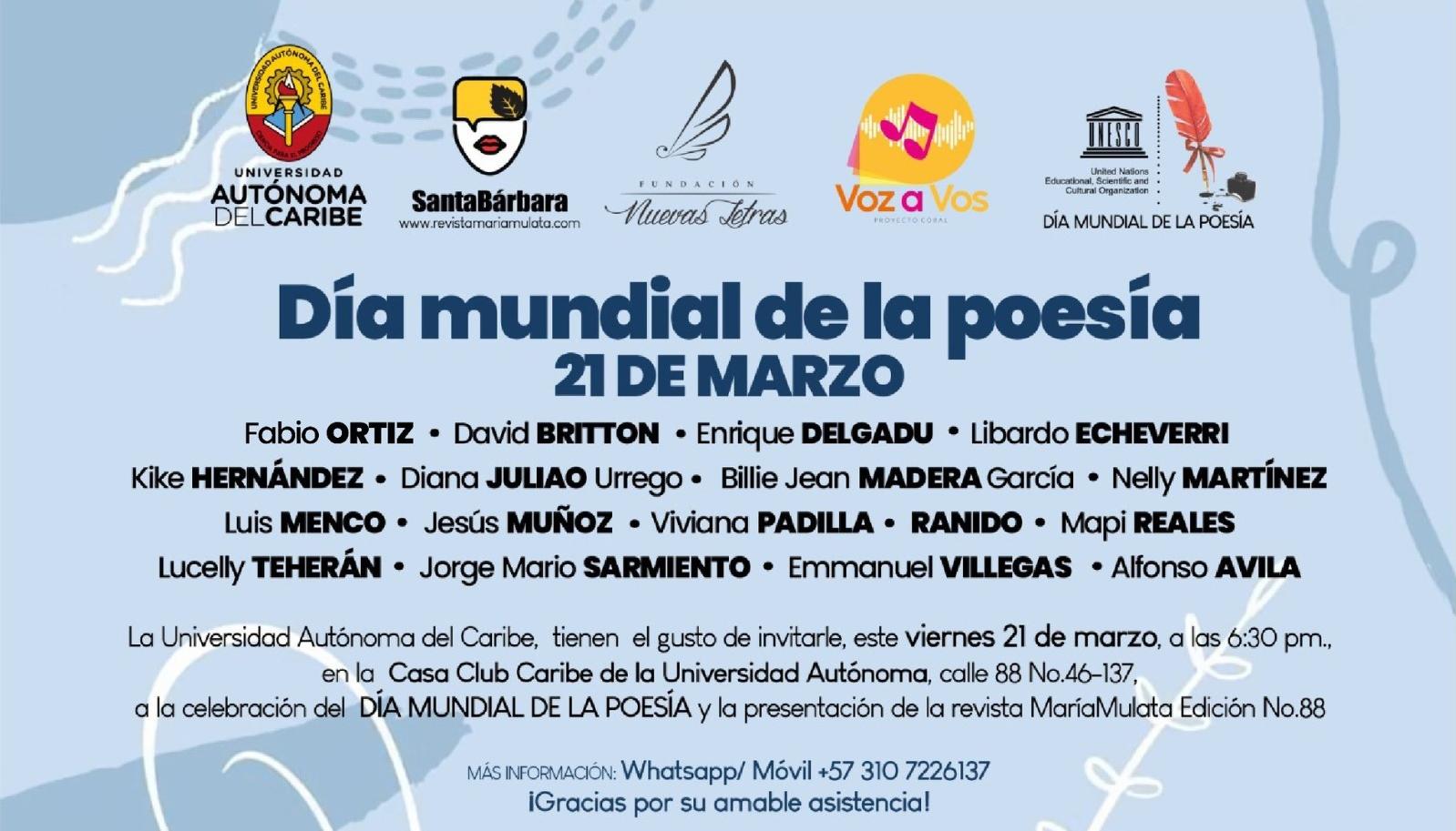 21 de marzo, Día Mundial de la Poesía.