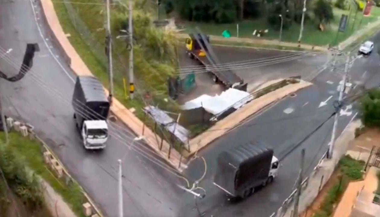 Momento del accidente. 