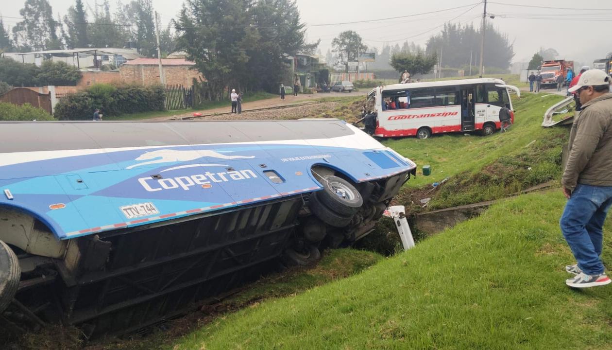 Aspecto del accidente. 