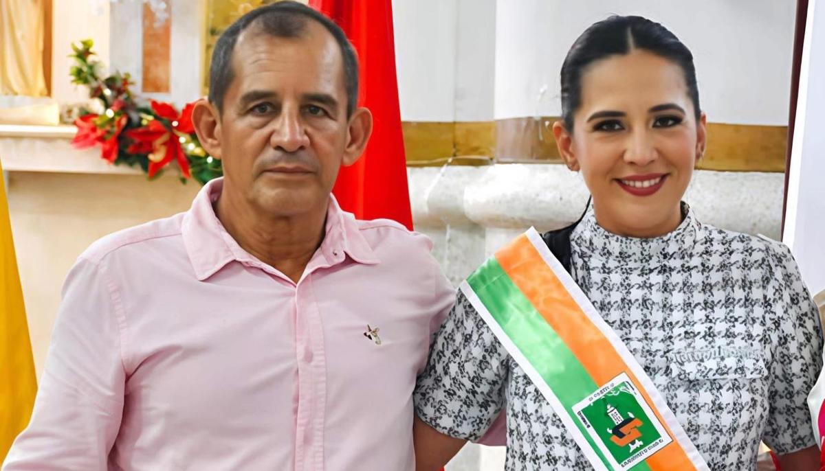 Jesús Montañez y su hija la alcaldesa Diomara Montañez Peñaranda.