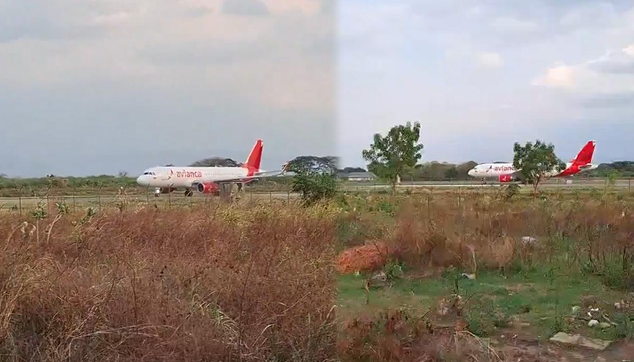 Avión implicado en el incidente. 