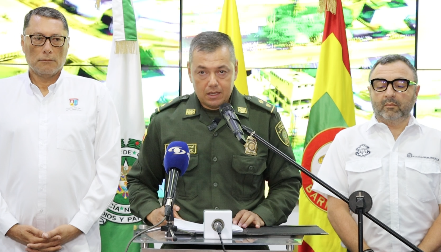General Edwin Urrego, comandante de la Policía Metropolitana de Barranquilla. 