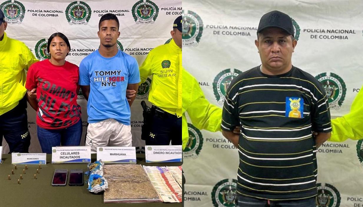 Yarileth Jose Herrera Lugo, Decanis Antonio Garcia De La Rosa, alias 'Chopita' o 'El diablo', y Ángel Martín Durán Mercado.