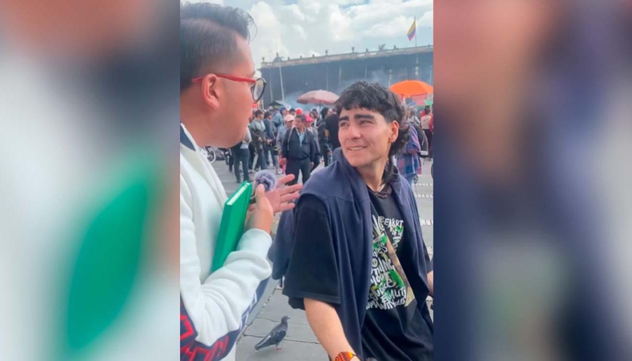 Creador de Contenido, Daniel Maldonado y Joven entrevistado.