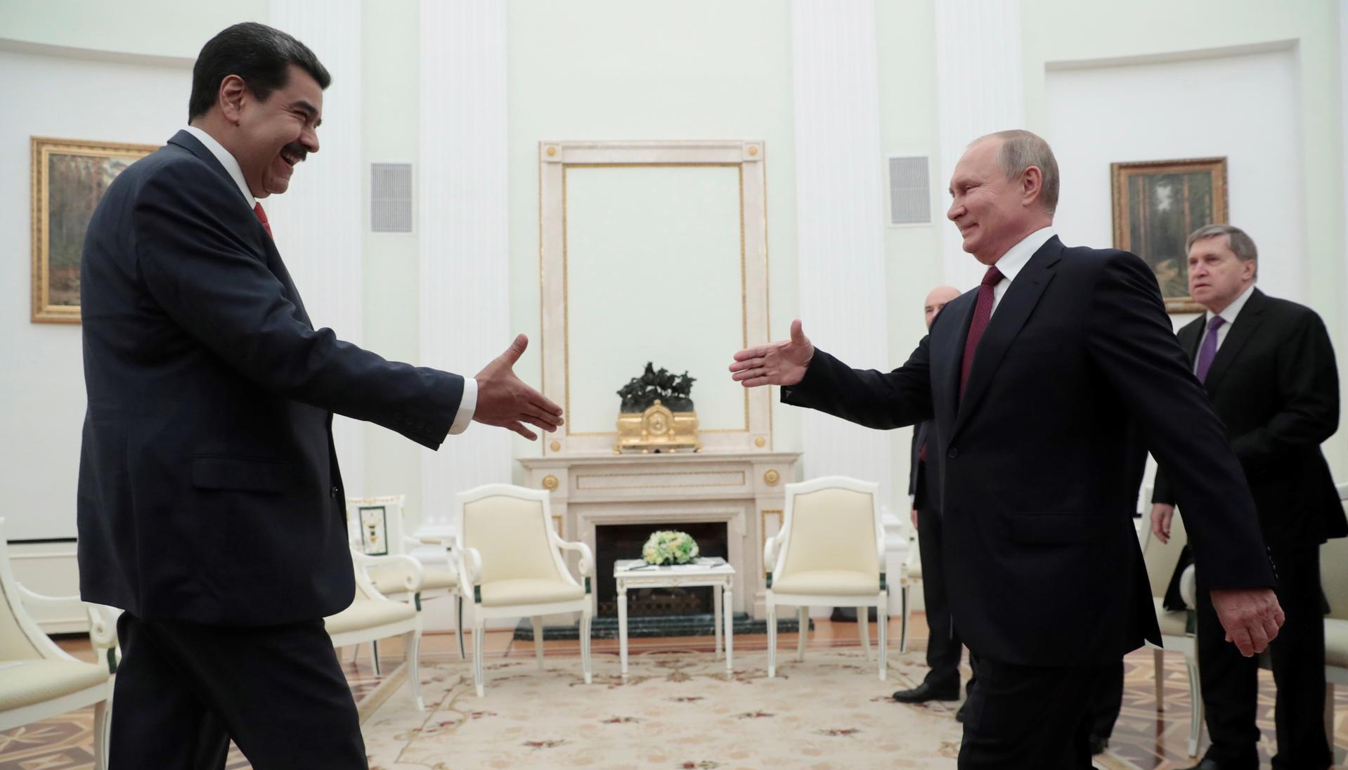 El presidente de Venezuela Nicolás Maduro con su homólogo ruso Vladímir Putin. 