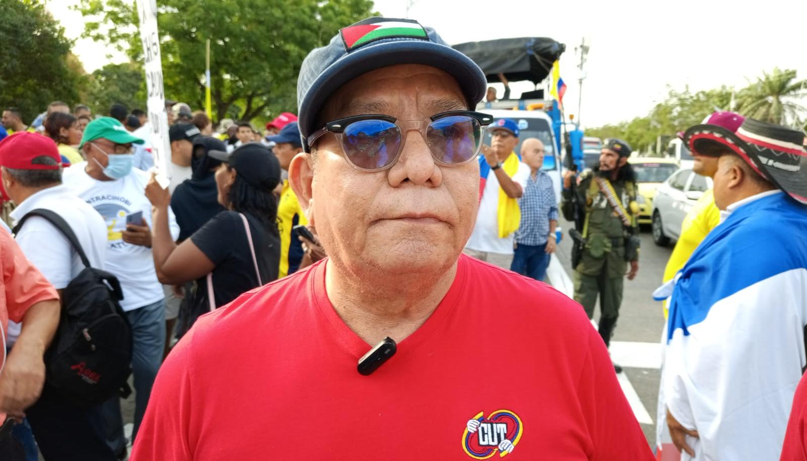 Henry Gordon, presidente de la Central Unitaria de Trabajadores CUT subdirectiva Atlántico.