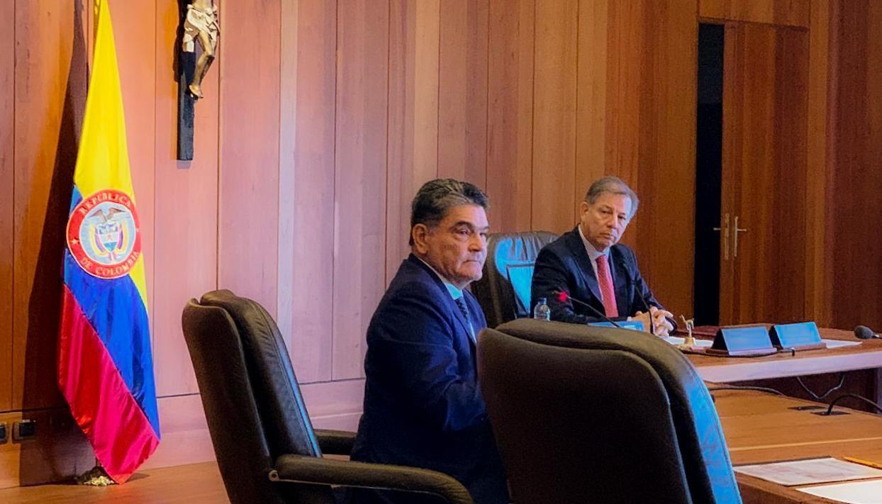 Gregorio Eljach , en reunión en la Corte Suprema de Justicia.
