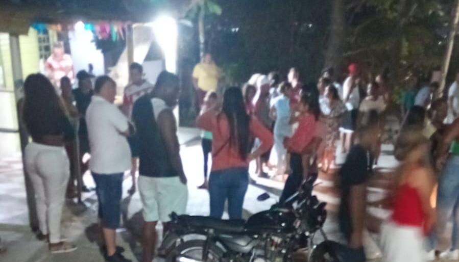 Lugar donde ocurrió el hecho violento en la noche de este domingo. 