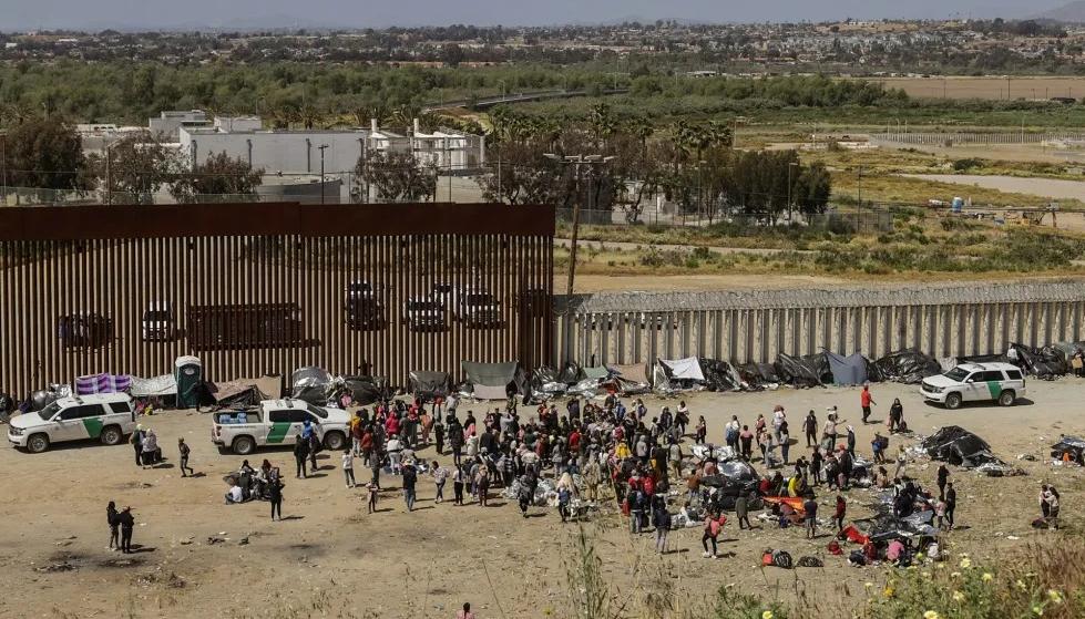 Muro fronterizo, en Tijuana, Baja California, México. 