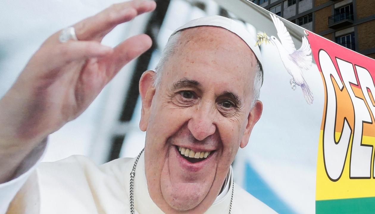 Imagen del Papa Francisco en el hospital Gemelli.