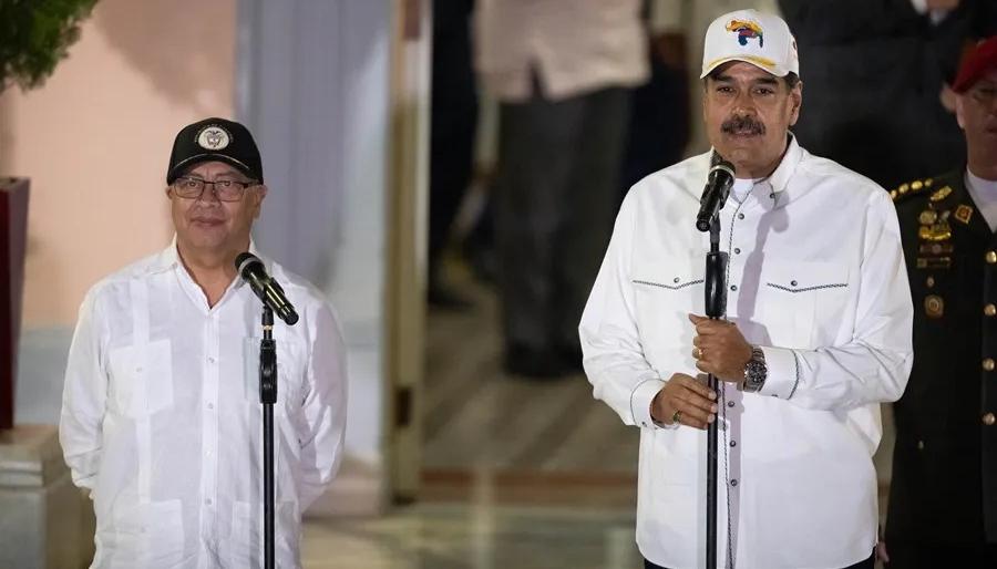 Gustavo Petro y Nicolás Maduro.