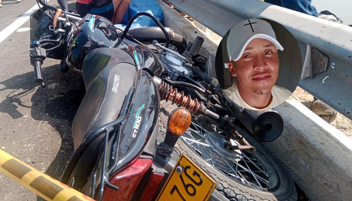 Rafael Darío Echeverría Carriaga y la motocicleta