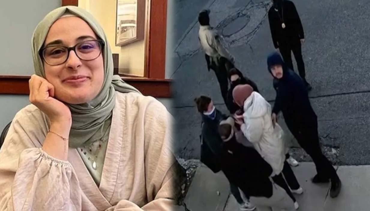 La estudiante Rumeysa Ozturk y el momento de la captura.