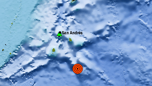 Imagen del reporte del sismo.