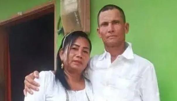 Edilsa María Mendoza Álvarez, víctima y Rubén Guevara, victimario. 