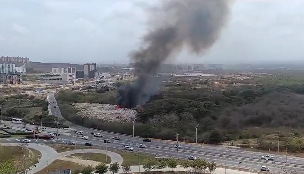 Quemas en el botadero ilegal denunciado. 