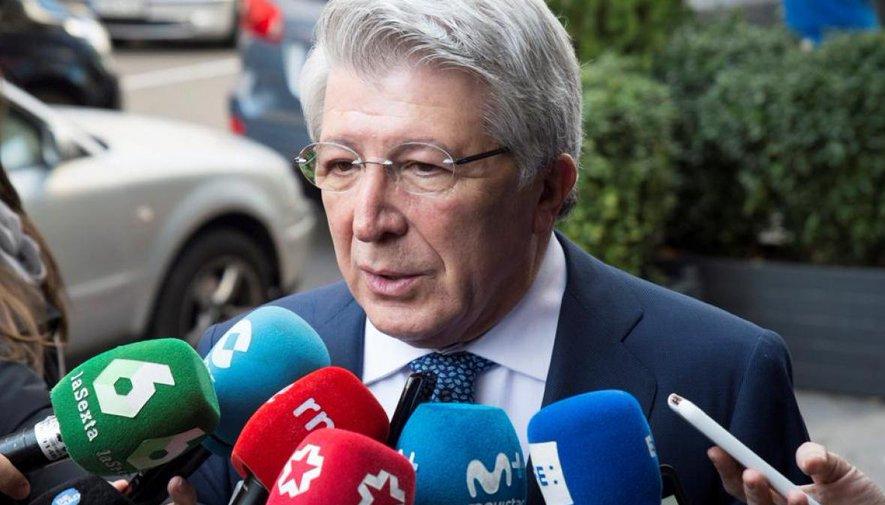 Enrique Cerezo, presidente del Atlético de Madrid.  