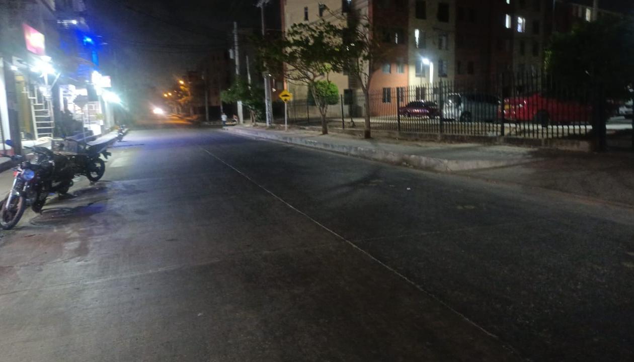Lugar del accidente. 