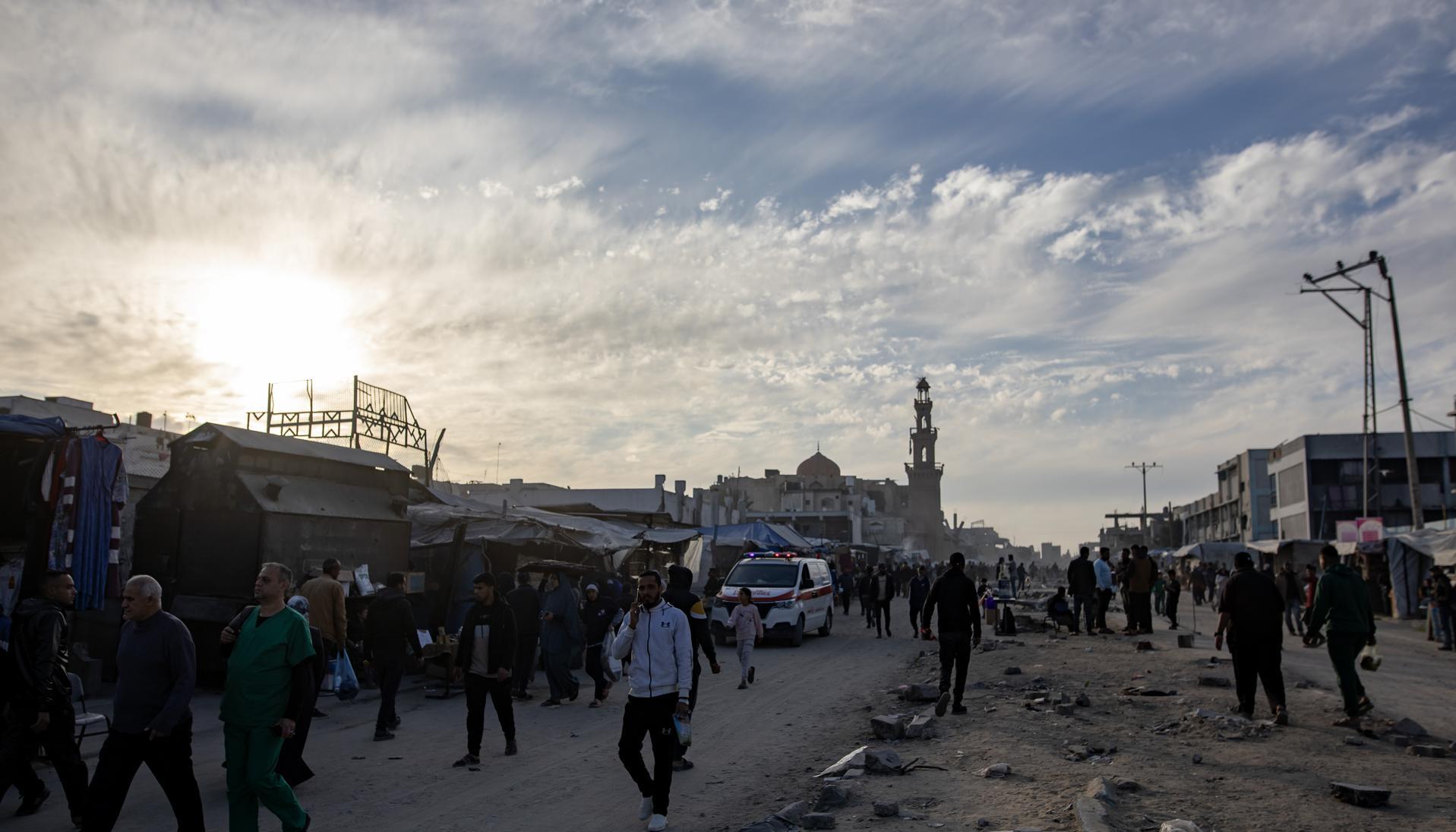 Centro de Gaza, afectado por los bombardeos de Israel.